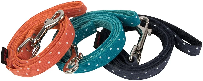 puppia para-al1529-ny-m azul marino lunares plomo II pet-leashes, mediano