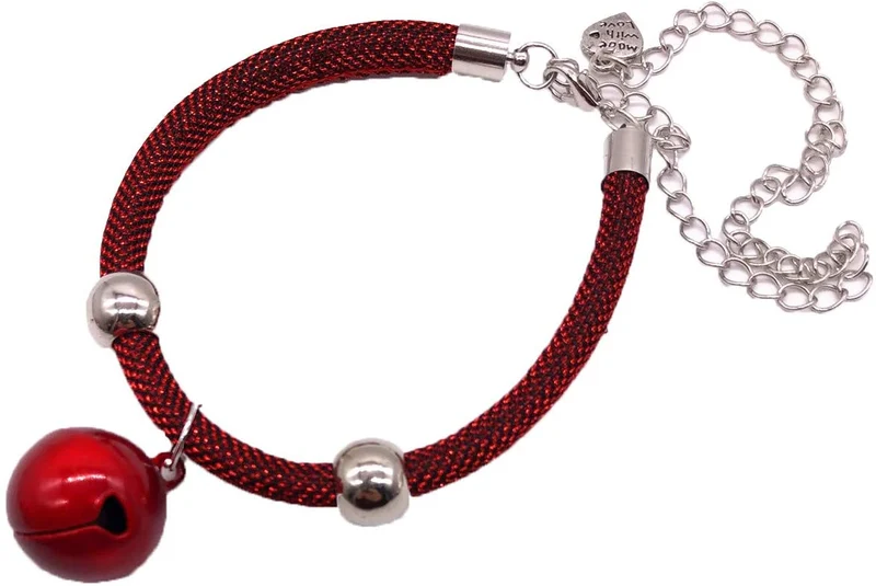CatYou - Collares con campanas para gatos, animales pequeños, ajustable de 19 a 11.8 in