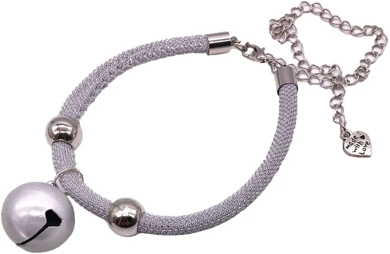CatYou - Collares con campanas para gatos, animales pequeños, ajustable de 19 a 11.8 in