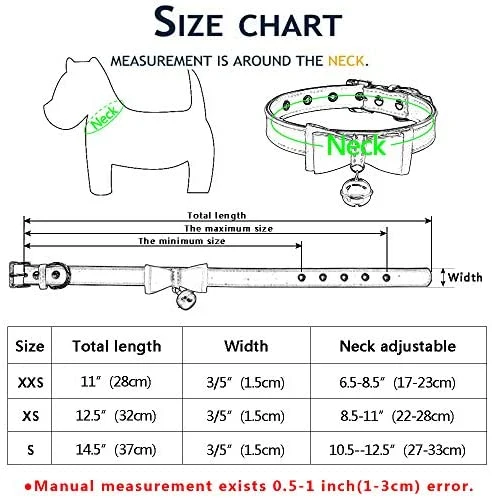 Collar de piel sintética con lazo para gato, con campana, gato, gato, ajustable, de seguridad