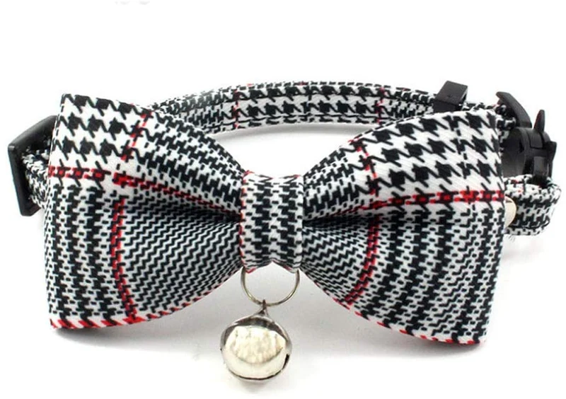 PetFavorites - Collar con pajarita para gato con campana - Accesorio para ropa de cachorro y gatito con flores, ajustable y hecho a mano.