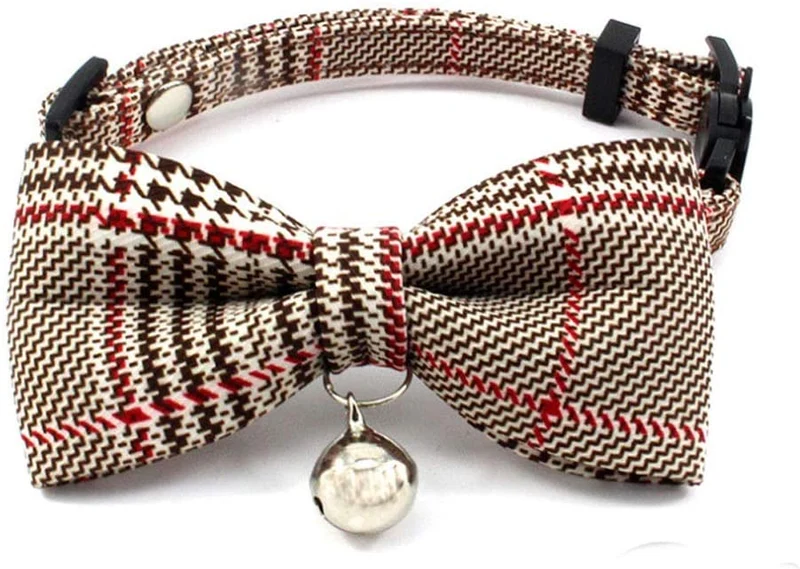 PetFavorites - Collar con pajarita para gato con campana - Accesorio para ropa de cachorro y gatito con flores, ajustable y hecho a mano.