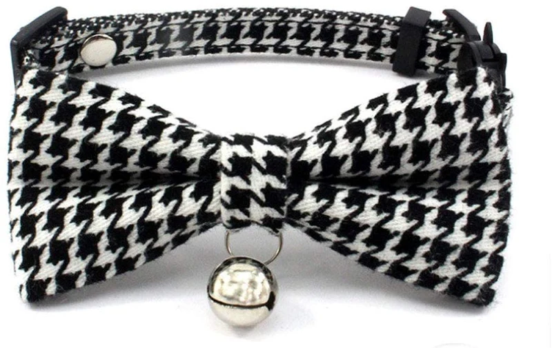 PetFavorites - Collar con pajarita para gato con campana - Accesorio para ropa de cachorro y gatito con flores, ajustable y hecho a mano.