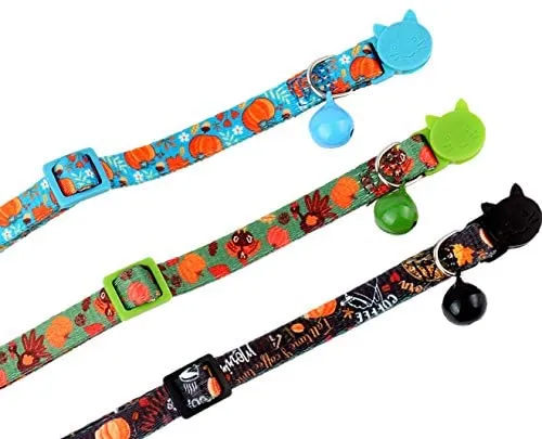 BoomBone Cat Collar Breakaway with Bell,Safe Puppy Collars for Thanksgiving