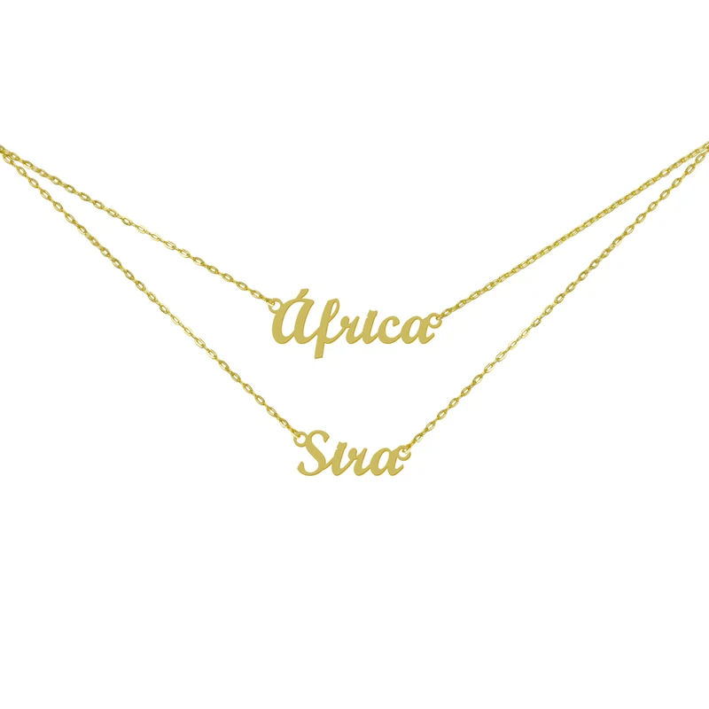 Collar de Oro 9K con Nombre Grabado