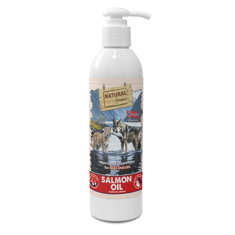 ACEITE DE SALMON NATURAL GREATNESS PERROS Y GATOS