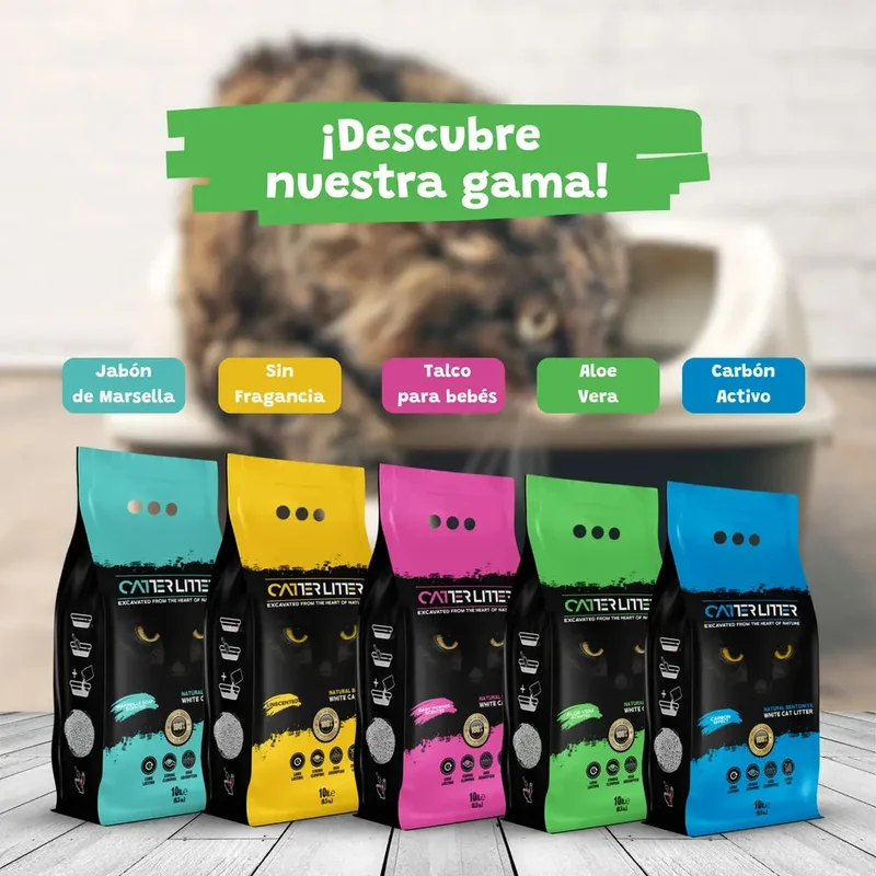 Arena Aglomerante para Gatos Aloe Vera 10L Catter Litter