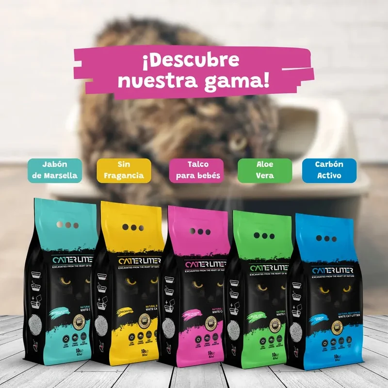Arena Aglomerante para Gatos Baby Polvos de Talco 10L Catter Litter