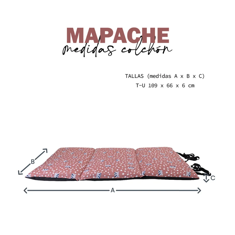 COLCHON VIAJE PARA PERROS MAPACHE YAGU