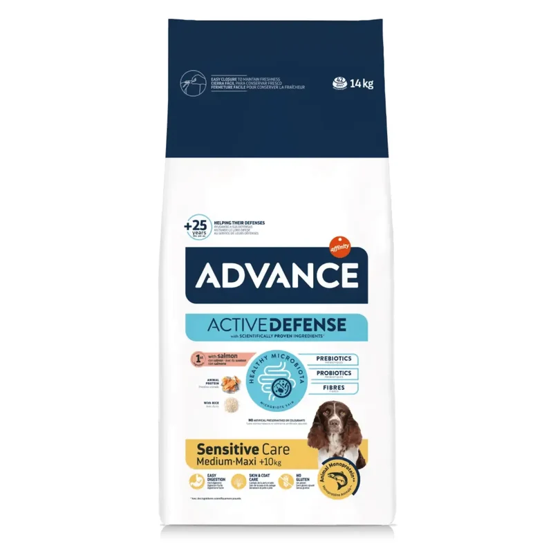Advance Adult Medium Maxi Salmón y Arroz Sensitive Care Pienso para Perros