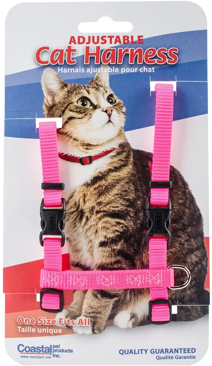 Coastal Pet Adjustable Figure H Cat Harness | Girth Size: 10" to 18" | One Size Fits Most
