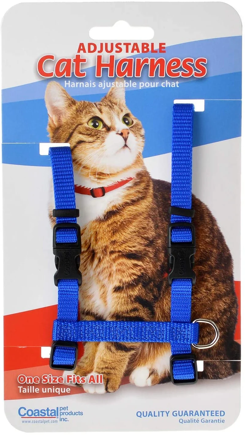 Coastal Pet Adjustable Figure H Cat Harness | Girth Size: 10" to 18" | One Size Fits Most