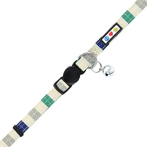 Pawtitas Collar de gato multicolor con hebilla de seguridad extraíble para gato, collar de gato