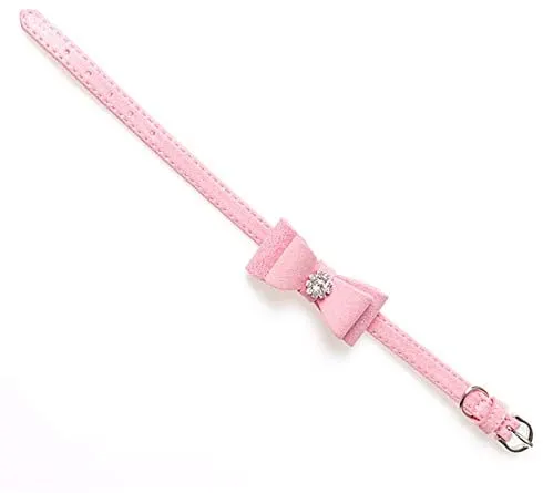 Collar de terciopelo para gato con lazo ajustable, collar con lazo para gato, gatito, perro, cachorro