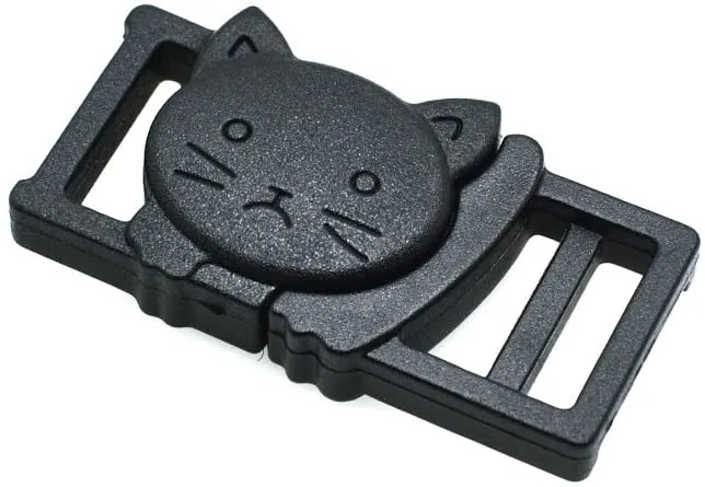 25pcs 3/8" Safty Breakaway Hebillas para Cat Collar Negro
