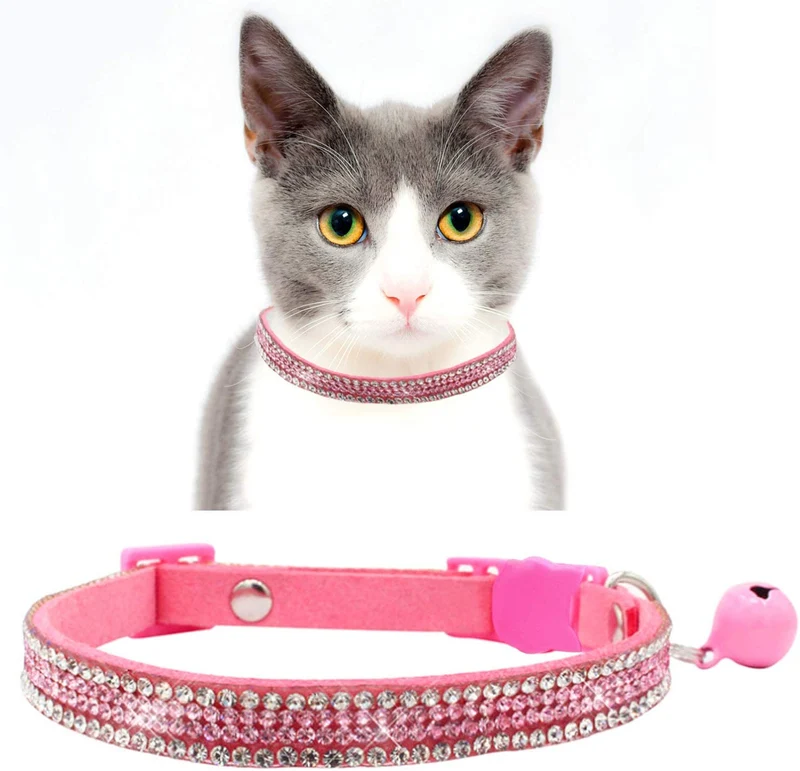 Teemerryca - Collar, diseño de lazo con brillantes, color rosa