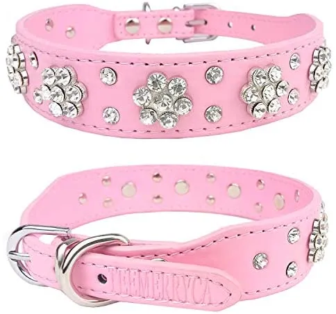 Teemerryca - Collar, diseño de lazo con brillantes, color rosa
