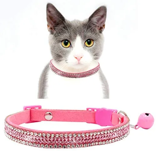 Teemerryca - Collar, diseño de lazo con brillantes, color rosa