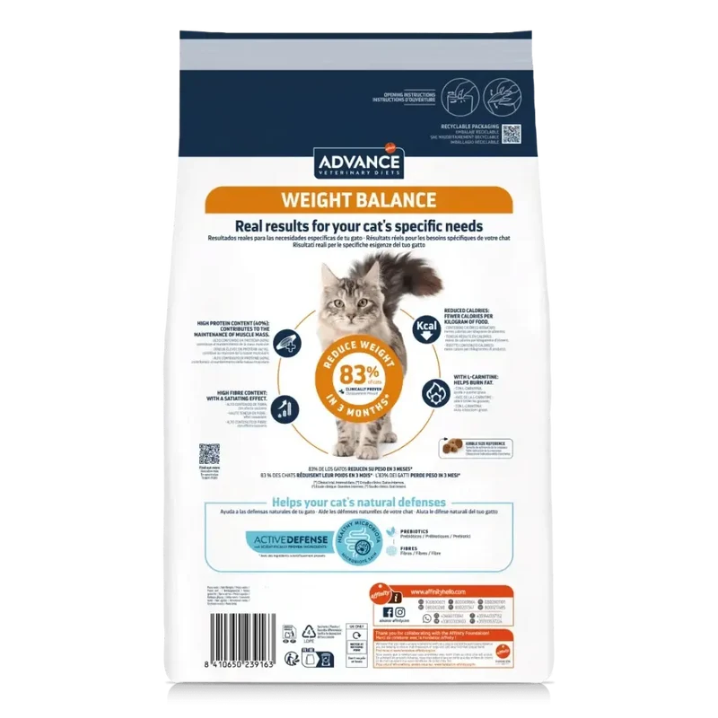 Advance Veterinary Diets Weight Balance Pienso para Gatos