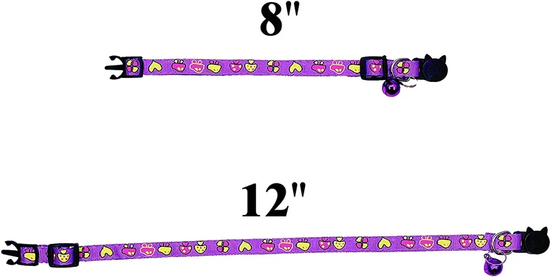 PACCOMFET - 6 collares para gatos con diseño de campanas