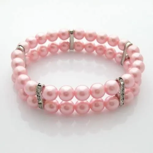 PetFavorites - Collar de 2 filas para mascotas con diseño de gato con brillantes y perlas de diamantes de imitación.