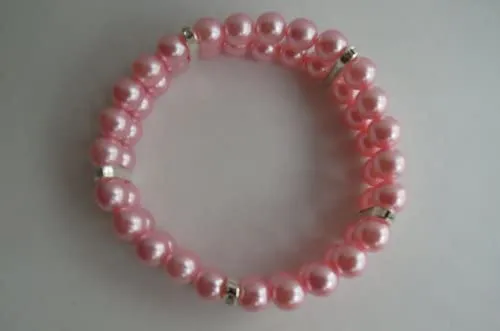 PetFavorites - Collar de 2 filas para mascotas con diseño de gato con brillantes y perlas de diamantes de imitación.