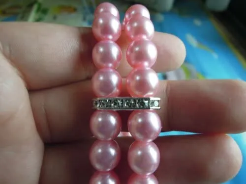 PetFavorites - Collar de 2 filas para mascotas con diseño de gato con brillantes y perlas de diamantes de imitación.