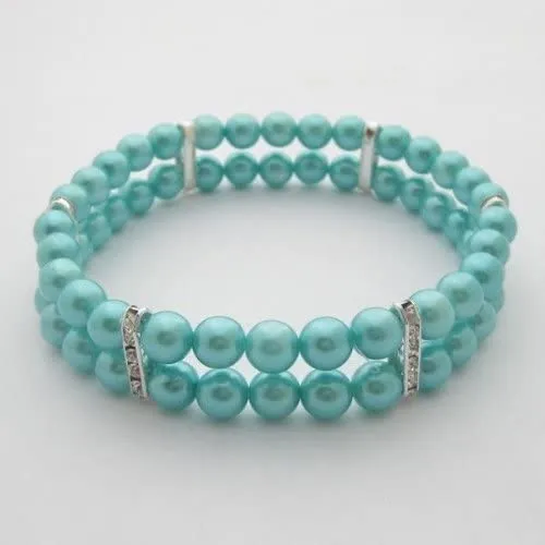 PetFavorites - Collar de 2 filas para mascotas con diseño de gato con brillantes y perlas de diamantes de imitación.