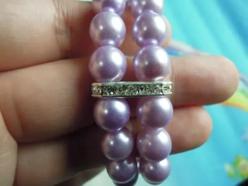PetFavorites - Collar de 2 filas para mascotas con diseño de gato con brillantes y perlas de diamantes de imitación.