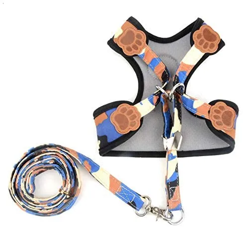 Ranphy - Arnés, sin tirar, acolchado, chaleco y correa para pasear con arnés de entrenamiento para niños y niñas, malla ajustable para gatos