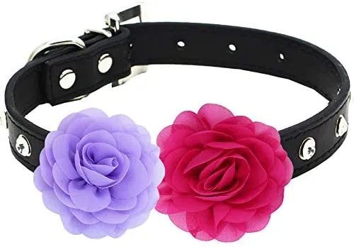 Collares de flores para mascotas, accesorios para gatos,