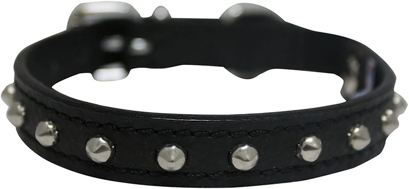 Collar de gato de liberación de seguridad de cuero genuino | acero inoxidable y hebilla ajustable | collar de gatito duradero | liberación elástica | disponible en varios colores y tamaños | Angel Pet Suministros