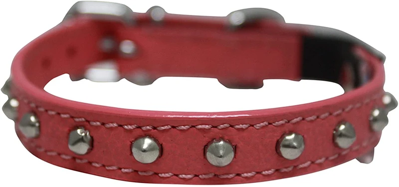 Collar de gato de liberación de seguridad de cuero genuino | acero inoxidable y hebilla ajustable | collar de gatito duradero | liberación elástica | disponible en varios colores y tamaños | Angel Pet Suministros