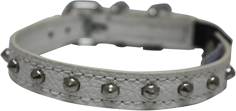 Collar de gato de liberación de seguridad de cuero genuino | acero inoxidable y hebilla ajustable | collar de gatito duradero | liberación elástica | disponible en varios colores y tamaños | Angel Pet Suministros