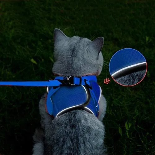 Kamots Beauty - Arnés y correa ajustables para perro y gato, malla suave con correa reflectante para pasear a mascotas pequeñas