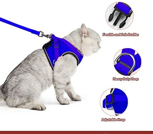 Kamots Beauty - Arnés y correa ajustables para perro y gato, malla suave con correa reflectante para pasear a mascotas pequeñas