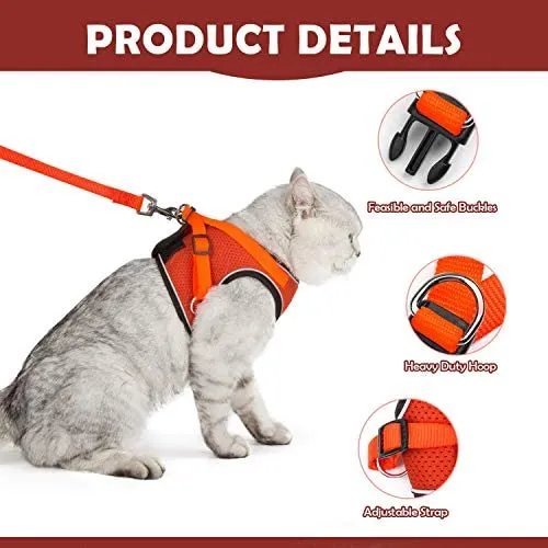 Kamots Beauty - Arnés y correa ajustables para perro y gato, malla suave con correa reflectante para pasear a mascotas pequeñas