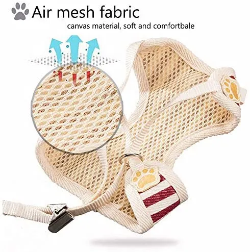 MyfatBOSS Correa para gato, arnés para gato y correa, chaleco de malla ajustable para gatos pequeños y grandes a prueba de escapes