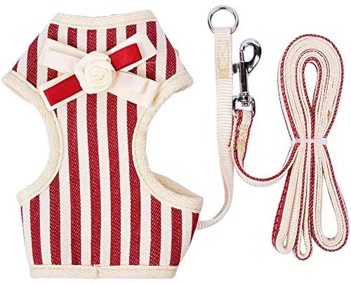 MyfatBOSS Correa para gato, arnés para gato y correa, chaleco de malla ajustable para gatos pequeños y grandes a prueba de escapes