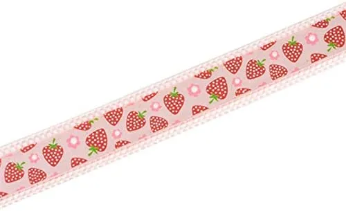 Yasma - Juego de 2 collares para gato, diseño de flores de fresa y peces, ajustables, con campana para gatos y gatitos