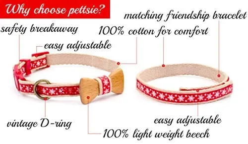 Collar en forma de corbata de lazo para la seguridad de gatos independientes, suave, ajustable y pulsera de la amistad para usted