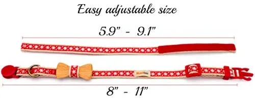 Collar en forma de corbata de lazo para la seguridad de gatos independientes, suave, ajustable y pulsera de la amistad para usted
