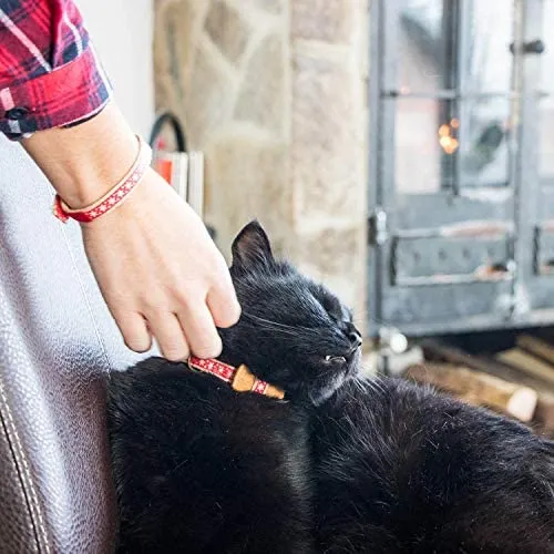 Collar en forma de corbata de lazo para la seguridad de gatos independientes, suave, ajustable y pulsera de la amistad para usted