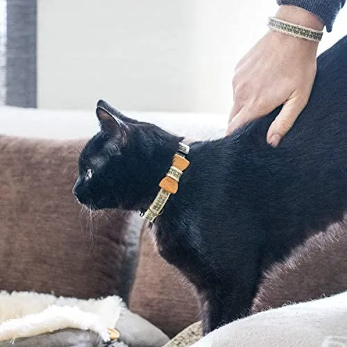 Collar en forma de corbata de lazo para la seguridad de gatos independientes, suave, ajustable y pulsera de la amistad para usted
