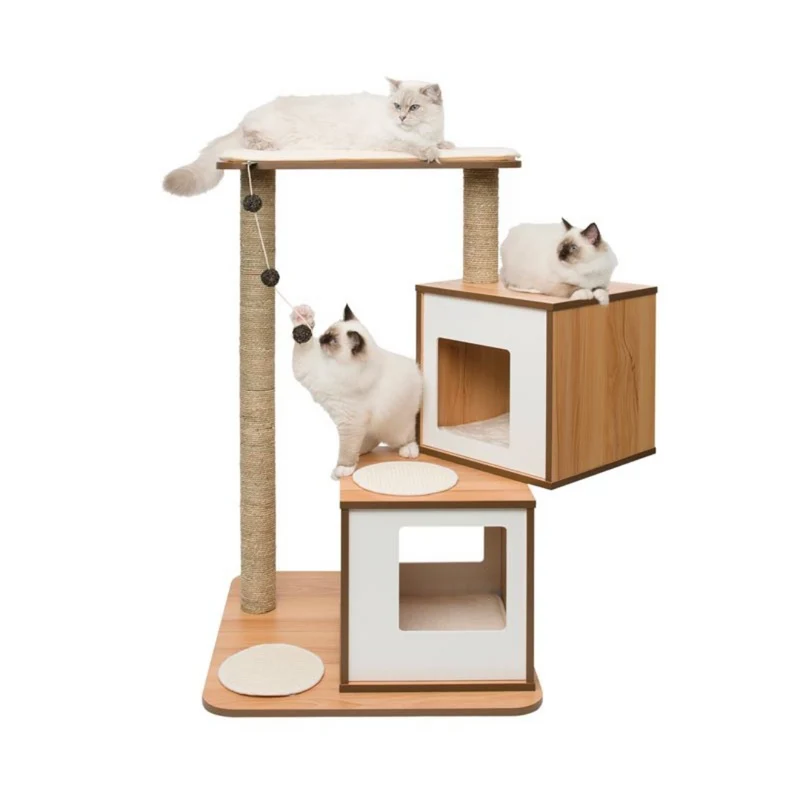 MUEBLE RASCADOR PARA GATOS V DOBLE VESPER