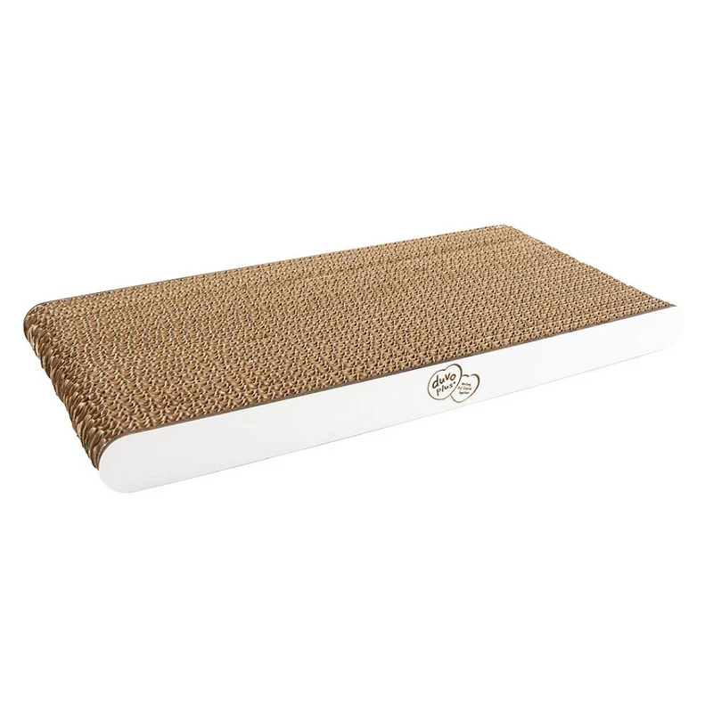 RASCADOR GATO CARTON FLAY FLAT BLANCO DUVO 37x16,5x3 CM