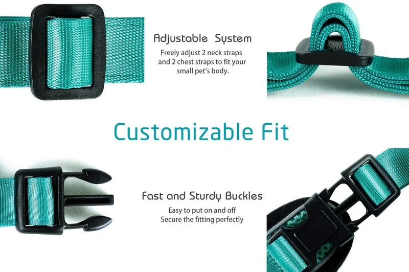 rabbitgoo Cat Harness and Leash Set for Walking, Escape Proof Adjustable Soft Vest for Large Cat Small Pets, Reflective Strip Metal Clip Ring Outdoor Cat Jacket Harness with 2 Long Cat Leashes