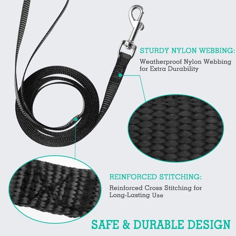 rabbitgoo Cat Harness and Leash Set for Walking, Escape Proof Adjustable Soft Vest for Large Cat Small Pets, Reflective Strip Metal Clip Ring Outdoor Cat Jacket Harness with 2 Long Cat Leashes