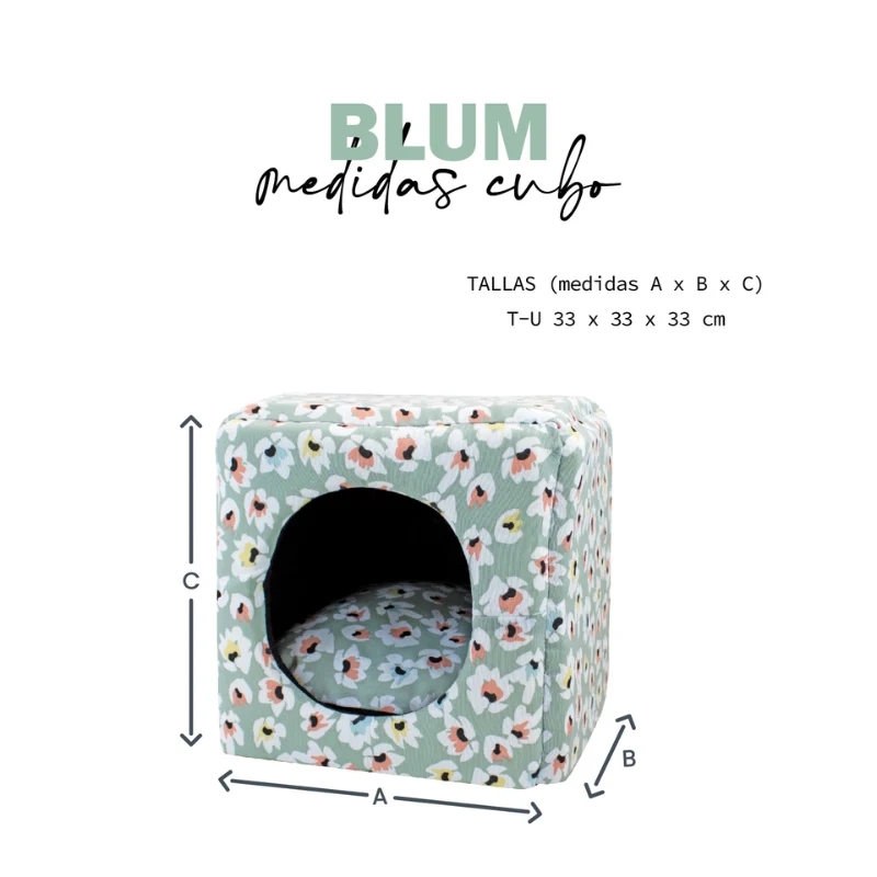 CAMA CUBO CONVERTIBLE PERROS Y GATOS BLUM YAGU 33 x 33 x 33 CM