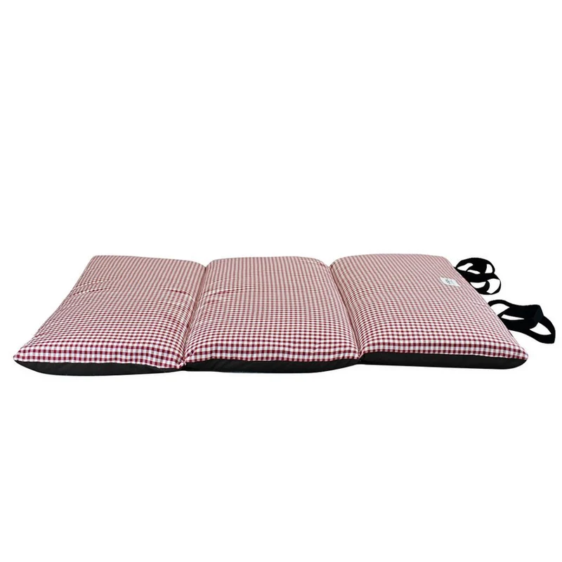 COLCHON VIAJE VICHY ROJO PARA PERROS YAGU
